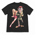 Dial M for Mandrill Blonde Duo black graphic tee