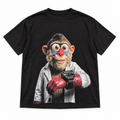 Dial M for Mandrill Boxing Portrait black graphic tee