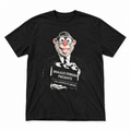 Dial M for Mandrill Braulio Presents black graphic tee
