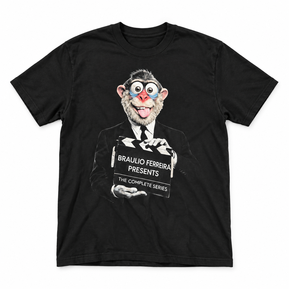 Dial M for Mandrill Braulio Presents black graphic tee