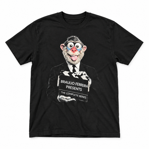 Dial M for Mandrill Braulio Presents black graphic tee