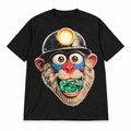 Dial M for Mandrill Emerald Grill black graphic tee