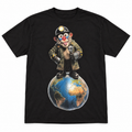 Dial M for Mandrill Globe Rider black graphic tee