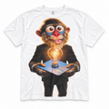 Dial M for Mandrill Golden Orb white graphic tee