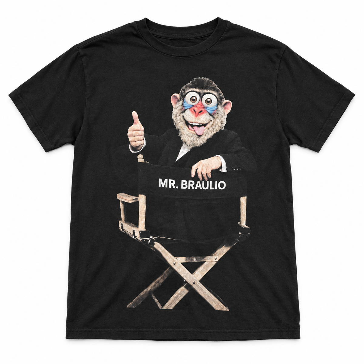 Dial M for Mandrill Mr. Braulio Director black graphic tee