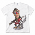 Dial M for Mandrill Smoke Blades white graphic tee
